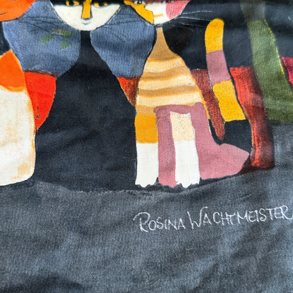Rosina Wachtmeister Cat Print Pillowcase Colorful New - Picture 4 of 8